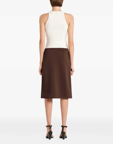 Fuste casual COURRGES Midi Skirt With Logo BROWN Femei (BM 19605605) 3