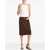 COURRÈGES Midi Skirt With Logo BROWN