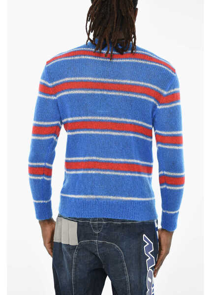 Pulovere DSQUARED2 Striped Crew-Neck Sweater Blue Barbati (BM 19605632) 2