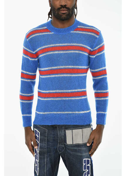 Pulovere DSQUARED2 Striped Crew-Neck Sweater Blue Barbati (BM 19605632) 1