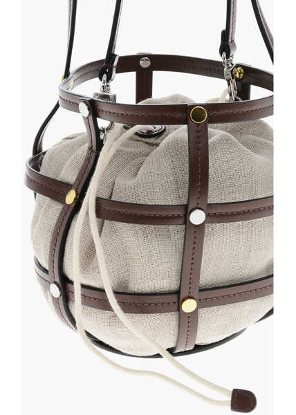 Genti de umar STAUD Leather Ellie Bag With Cut Out And Golden Effect Details Brown Femei (BM 19605647) 3