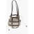 STAUD Leather Ellie Bag With Cut Out And Golden Effect Details Brown