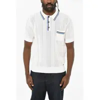 Tricouri Polo Perforated Sweater With Polo Neck Barbati