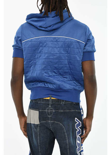 Bluze de trening DSQUARED2 Quilted Short Sleeve Sweatshirt With Zip Blue Barbati (BM 19605674) 2
