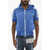 DSQUARED2 Quilted Short Sleeve Sweatshirt With Zip Blue