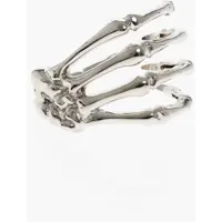 Bratari Polished Metal Skeleton Hand Bracelet With Rhinestone Embell Femei
