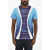 DSQUARED2 Perforated Cigarette Fit Crew-Neck T-Shirt With Gradient Det Blue