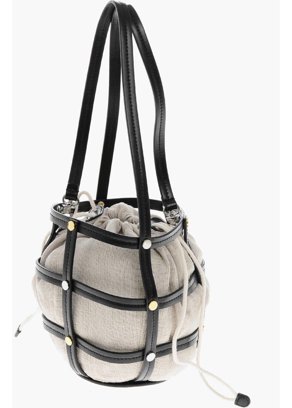 Genti de umar STAUD Leather Ellie Bag With Cut Out And Golden Effect Details Black Femei (BM 19605695) 2