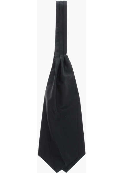 Cravate CORNELIANI Solid Color Virgin Wool Ascot Tie Midnight Blue Barbati (BM 19605698) 3