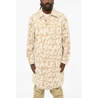 Paltoane All-Over Logoed Coat With Hood Barbati