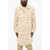 DSQUARED2 All-Over Logoed Coat With Hood Beige