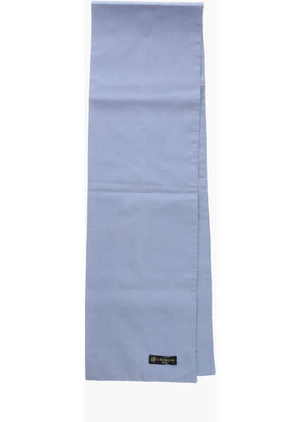 Esarfe CORNELIANI Solid Color Silk Foulard With Micro Patterns Blue Barbati (BM 19605716) 1