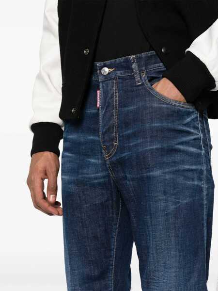 Blugi drepti DSQUARED2 Regular Fit Jeans 23Cm Blue Barbati (BM 19605719) 5