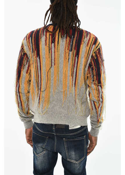 Pulovere DSQUARED2 Vintage Effect Virgin Wool And Nylon Crew-Neck Sweater Multicolor Barbati (BM 19605725) 2