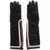 Elisabetta Franchi Leather Long Gloves With Zip Black
