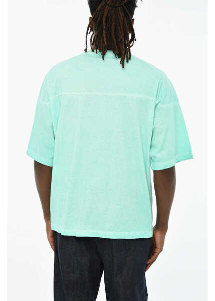 Tricouri DSQUARED2 Cotton Crew-Neck T-Shirt With Distressed Detail Blue Barbati (BM 19605752) 2