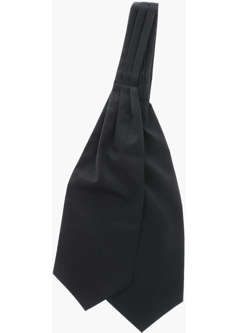 Cravate CORNELIANI Virgin Wool Ascot Tie With Lurex Trims Midnight Blue Barbati (BM 19605761) 1