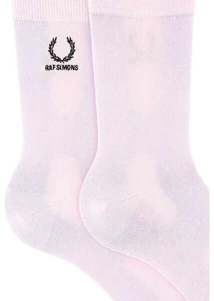 Sosete FRED PERRY X RAF SIMONS Socks With Logo Embroidery PINK Femei (BM 19605860) 2