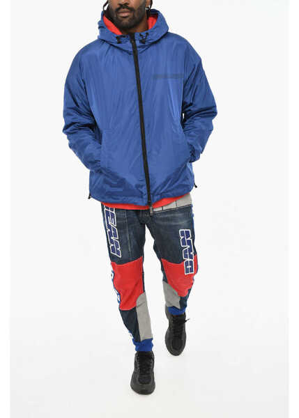 Jachete DSQUARED2 Nylon Jacket With Hood Blue Barbati (BM 19605869) 4