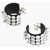 AMINA MUADDI Metal Karma Hoop Earrings With Spiked Crystals Black & White