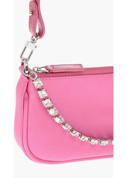 Genti de umar BY FAR Satin Rachel Mini Bag With Jewel Chain Pink Femei (BM 19605884) 3