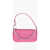 BY FAR Satin Rachel Mini Bag With Jewel Chain Pink