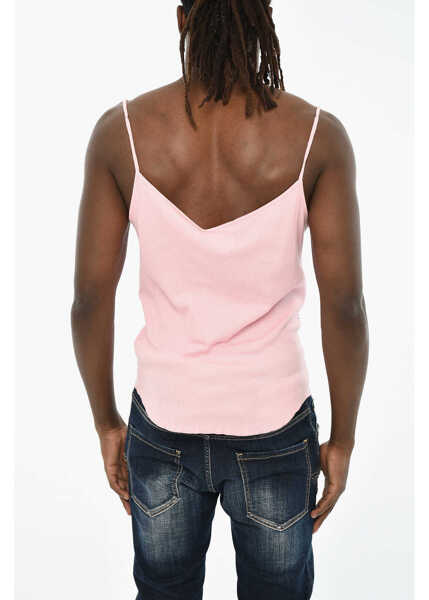 Tricouri DSQUARED2 Ribbed Tank Top With Lace Pink Barbati (BM 19605890) 2