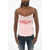 DSQUARED2 Ribbed Tank Top With Lace Pink