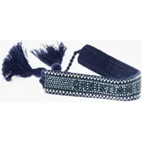 Bratari Dama - Bratari Dior Fabric Slider Bracelet Embellished With Rhinestones Blue Femei (BM 19605899) - B-mall.ro