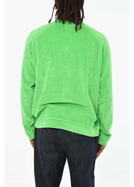 Bluze de trening DSQUARED2 Terry Cotton Crew-Neck Sweatshirt Green Barbati (BM 19605911) 2