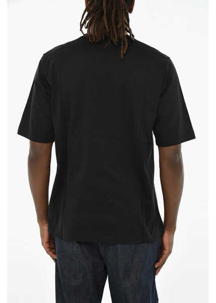 Tricouri DSQUARED2 Cotton Crew-Neck T-Shirt With Print Black Barbati (BM 19605914) 2