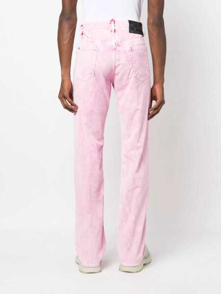 Pantaloni casual DSQUARED2 Corduroy 5 Pockets Pants Pink Barbati (BM 19605923) 4