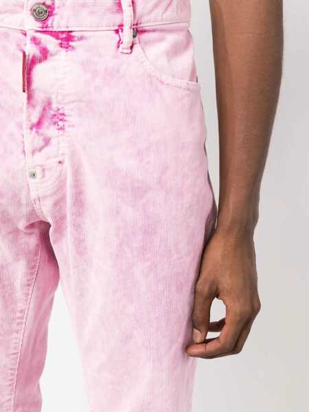 Pantaloni casual DSQUARED2 Corduroy 5 Pockets Pants Pink Barbati (BM 19605923) 5