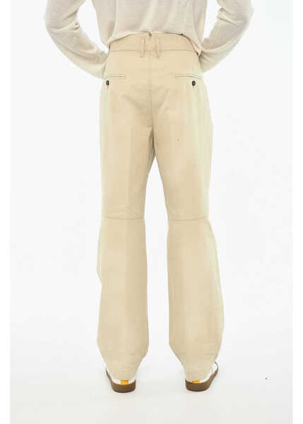 Pantaloni casual DSQUARED2 Cotton Pants With Logo Beige Barbati (BM 19605938) 4