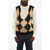 DSQUARED2 Two-Tone V-Neck Sweater Beige