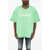 DSQUARED2 Acid Wash Effect Crew-Neck Sweatshirt With Short Sleeve Green