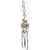 Raf Simons Silver-Tone Metal Kissing Skeleton Keychain Silver