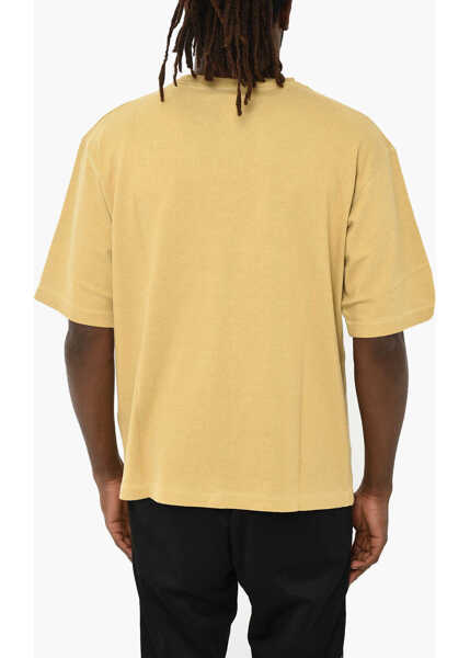 Tricouri DSQUARED2 Cotton Loose Fit Crew-Neck T-Shirt With Print Yellow Barbati (BM 19605962) 2