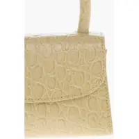 Genti de umar BY FAR Dama - Genti de umar BY FAR Crocodile Effect Leather Flax Circular Mini Bag Beige Femei (BM 19605965) - B-mall.ro