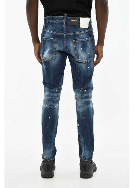 Blugi drepti DSQUARED2 Vintage Effect Regular Fit Jeans 15Cm Blue Barbati (BM 19605986) 2
