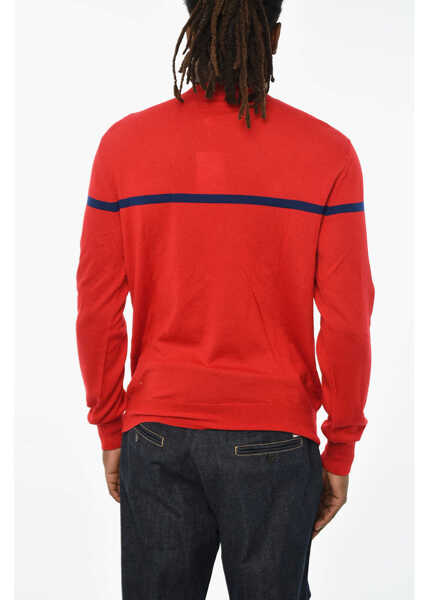Pulovere DSQUARED2 Virgin Wool Lightweight Crew-Neck Sweater Red Barbati (BM 19605989) 2
