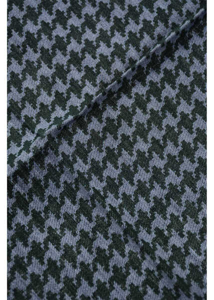 Esarfe CORNELIANI Houndstooth Motif Cotton Pocket Square Blue Barbati (BM 19605992) 2
