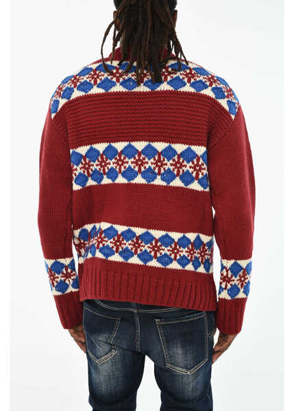 Pulovere DSQUARED2 Wool Crew-Neck Sweater Multicolor Barbati (BM 19606055) 2