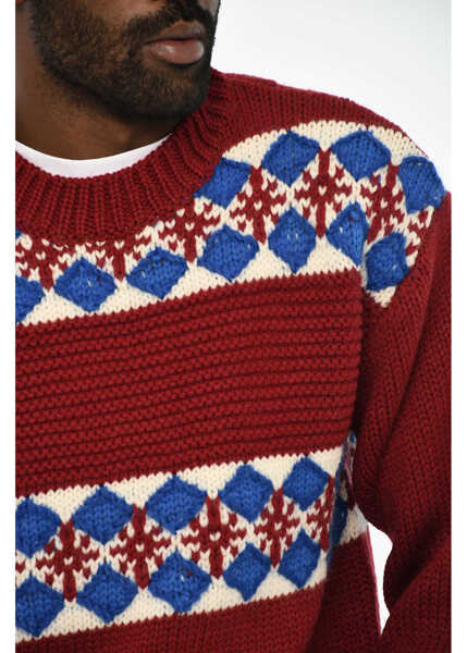 Pulovere DSQUARED2 Wool Crew-Neck Sweater Multicolor Barbati (BM 19606055) 3