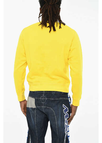 Bluze de trening DSQUARED2 Icon Fleeced Cotton Crew-Neck Sweatshirt Yellow Barbati (BM 19606070) 2