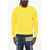 DSQUARED2 Icon Fleeced Cotton Crew-Neck Sweatshirt Yellow