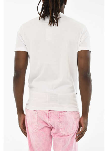 Tricouri DSQUARED2 Cotton Crew-Neck T-Shirt With Print White Barbati (BM 19606073) 2