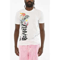 Tricouri Cotton Crew-Neck T-Shirt With Print Barbati
