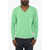 DSQUARED2 Distressed Effect Virgin Wool Effect V-Neck Sweater Green