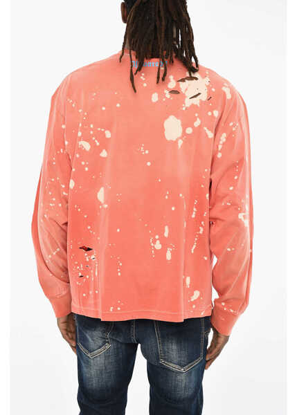 Tricouri DSQUARED2 Vintage Effect Crew-Neck T-Shirt Orange Barbati (BM 19606088) 2